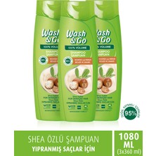 Wash & Go Shea Özlü Şampuan 360 ml X3 Adet