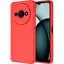 Gpack Xiaomi Redmi A3 4g 2024 Kılıf Mara Lansman Silikon Mat Soft Kamera Korumalı Kırmızı