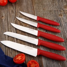 Evren 6 Parça Pure Line Stantlı Bıçak Seti (Sebze, Ekmek, Mutfak, Et, Şef Bıçağı + Stant)