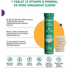 Vitago 20'li ProMultivit Multivitamin, Multimineral Efervesan Tablet Takviye Edici Gıda