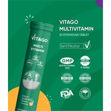 Vitago 20'li ProMultivit Multivitamin, Multimineral Efervesan Tablet Takviye Edici Gıda