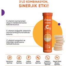 Vitago 20'li Vitamin C, Vitamin D, Çinko İçeren Efervesan Tablet Takviye Edici Gıda