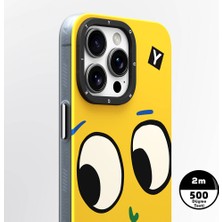 YoungKit Apple iPhone 15 Pro Uyumlu Kılıf Magsafe Özellikli Sunshine Tasarımlı Youngkit Daily Happy Serisi Sarı