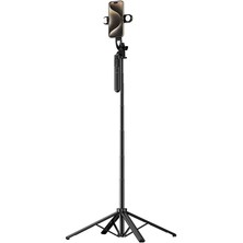 Wiwu Canlı Yayın Dolgu Işıklı Teleskopik Tripod ve Selfie Çubuğu Wiwu WI-SE012 Açılabilir Ayaklı 185 cm