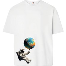 Book OrBook Balloonworld Oversize Çift Iplik Dokumalı %100 Pamuk Premium T-Shirt