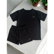 Dgk Collection Dgk Fit 2'li Kız/erkek Çocuk Takımı %100 Cotton Balıksırtı Jakarlı