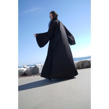 Harika Wear Siyah Kaliteli Abaya Ferace (Büyük Beden)