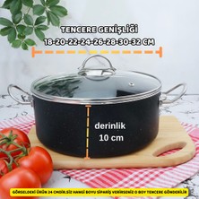 Meşeler Granit Tencere Derin Siyah- Inox