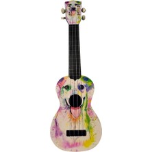 Hawaiian Soprano Köpek Desenli Komposit Ukulele