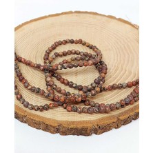 Yaşam Tohumu Bileklik Boy Jasper Taşı Yarım Dizi 4-5mm Aralığı (44485) (18CM Uzunluğundadır)