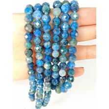 Yaşam Tohumu Çeyrek Dizi (9cm Uzunluğundadır!) Apatit Taşı Faset Kesim Çeyrek Dizi 8mm