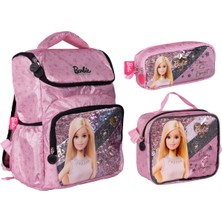 Famebag Barbie Ilk ve Ortaöğretim Okul Çantası Beslenme Çantası ve Kalem Çantası Seti