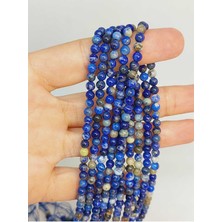 Yaşam Tohumu Bileklik Boy Lapis Taşı Yarım Dizi 4mm (49242) (18CM Uzunluğundadır)