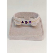 Yaşam Tohumu Ametist Taşı Tasarım Bileklik (52122)