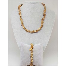Yaşam Tohumu Jasper Taşı Küçük Taşlar Kolye & Bileklik Seti (52256)