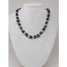 Yaşam Tohumu Turmalin & Herkimer Kuvars Taşı Ham Parçalar Otantik Kolye (51328)