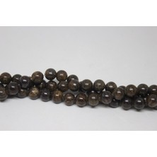 Yaşam Tohumu Çeyrek Dizi (9cm Uzunluğundadır!) Bronzit Taşı Çeyrek Dizi 8mm