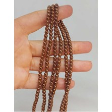 Yaşam Tohumu Bileklik Boy Hematit Taşı Yarım Dizi 4mm (48180) (18CM Uzunluğundadır)