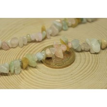 Yaşam Tohumu Delikli Morganit Taşı Mini Boy 50 Adet