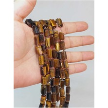 Yaşam Tohumu Bileklik Boy Kaplangözü Taşı 7X11MM Yarım Dizi (49924) (18CM Uzunluğundadır)