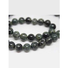 Yaşam Tohumu Çeyrek Dizi (9cm Uzunluğundadır!) Serpantin (Yılan) Taşı Çeyrek Dizi 8mm