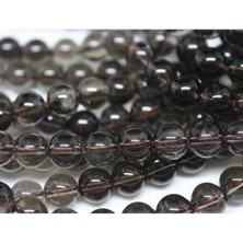 Yaşam Tohumu Çeyrek Dizi (9cm Uzunluğundadır!) Dumanlı Kuvars Taşı Çeyrek Dizi 8mm