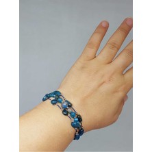 Yaşam Tohumu Apatit Taşı Tasarım Bileklik (51574)