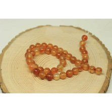 Yaşam Tohumu Çeyrek Dizi (9cm Uzunluğundadır!) Akik Taşı Çeyrek Dizi 8mm (24015)