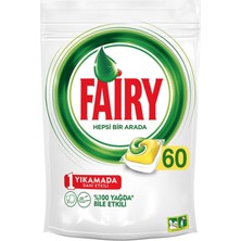 Fairy Hepsi Bir Arada 60 Yıkama Bulaşık Makinesi Deterjanı Kapsülü Limon Kokulu
