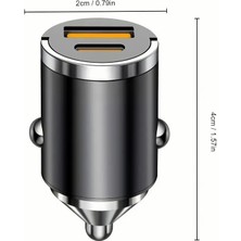 Youpick 100W Süper Mini Metal Hızlı Araba Şarjı ve USB Kablosu Type-C