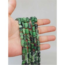 Yaşam Tohumu Anyolit(Rubizoit- Rubyzoisit) Taşı 6.5X13MM Dizi (49928)