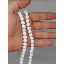 Yaşam Tohumu Lav Taşı Beyaz Dizi 8mm (52404)
