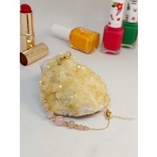 Yaşam Tohumu Pembe Kuvars Taşı Tasarım Bileklik (52044)