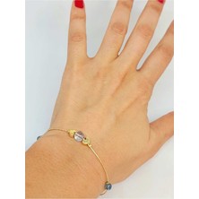 Yaşam Tohumu Topaz Taşı Tasarım Bileklik (52094)