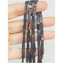 Yaşam Tohumu Bileklik Boy Hematit Taşı Dizi 4*2mm (49626) Yarım Dizi (17CM Uzunluğundadır)