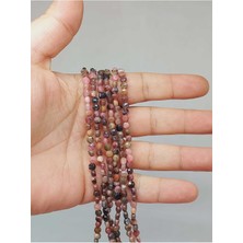 Yaşam Tohumu Bileklik Boy Rodonit Taşı Yassı Dizi 2.5*4mm (51240) Yarım Dizi (17CM Uzunluğundadır)