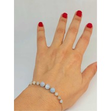 Yaşam Tohumu Akuamarin Taşı Tasarım Bileklik (52080)