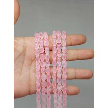 Yaşam Tohumu Pembe Kuvars Taşı Arpa Kesim Dizi 6*8.5mm (51114)