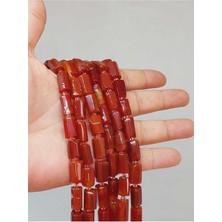 Yaşam Tohumu Bileklik Boy Akik Taşı 7X12MM Yarım Dizi (49920) (18CM Uzunluğundadır)