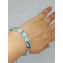 Yaşam Tohumu Amazonit Taşı Makrome Tasarım Bileklik (51590)