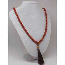 Yaşam Tohumu 108'LIK Kırmızı Jasper Taşı Tibet Stili el Yapımı Mala Kolye (51400)