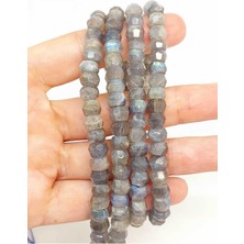 Yaşam Tohumu Çeyrek Dizi (9cm Uzunluğundadır!) Labradorit Taşı Rondela Faset Kesim 5*7mm Çeyrek Dizi (46000)