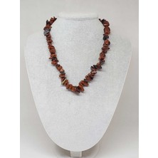 Yaşam Tohumu Kahverengi Obsidyen Taşı Iri Taşlar Kolye (52266)