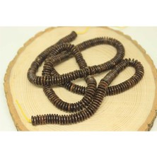 Yaşam Tohumu Bileklik Boy Hindistan Cevizi Kabuğu Yarım Dizi 8*2mm (65CM) (18CM Uzunluğundadır)