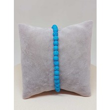 Yaşam Tohumu Lav Taşı Mavi Renk Bileklik 6mm (52390)