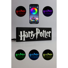 Domini Harry Potter - Rgb LED Işıklı 3 Boyutlu Tabela - 20CM x 7cm x 2cm (Bluetooth Kontrollü)