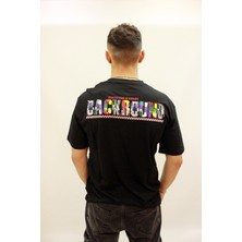 Cazador Caz 4205 Sırt Baskılı Relax Fit Erkek Bisiklet Yaka T-Shirt