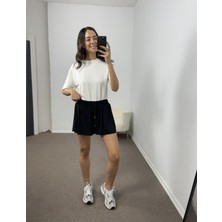 Myrum Butik Siyah Taytlı Spor Şort S