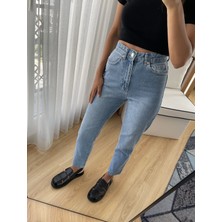 Myrum Butik Açık Mavi Yüksek Bel Jean 34