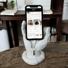 Anytime 3D Robot El Standı Telefon Tutucu Şarj Alet Girişli Dekoratif